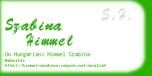 szabina himmel business card